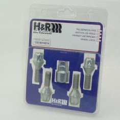 H&R  Felgenschlösser 4 Stück silber