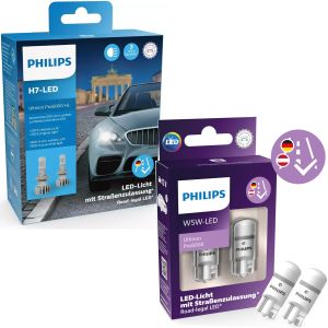 Philips LED Ultinon Pro6000 Set H7+W5W Scheinwerfer + Standlicht mit  Zulassung 