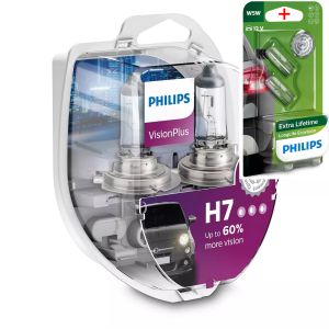 Philips H7 12V 55W PX26d LongLife EcoVision 2Stk. +W5W LL 