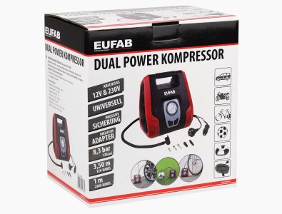 Eufab Dual Power Kompressor 12/230V | Druckluftgeräte