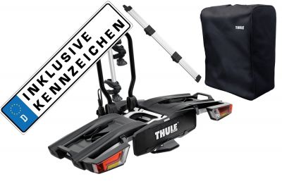 Thule Heckträger Kupplungsträger EasyFold XT2 933 +Auffahrrampe+Tasche+ Kennzeichen 