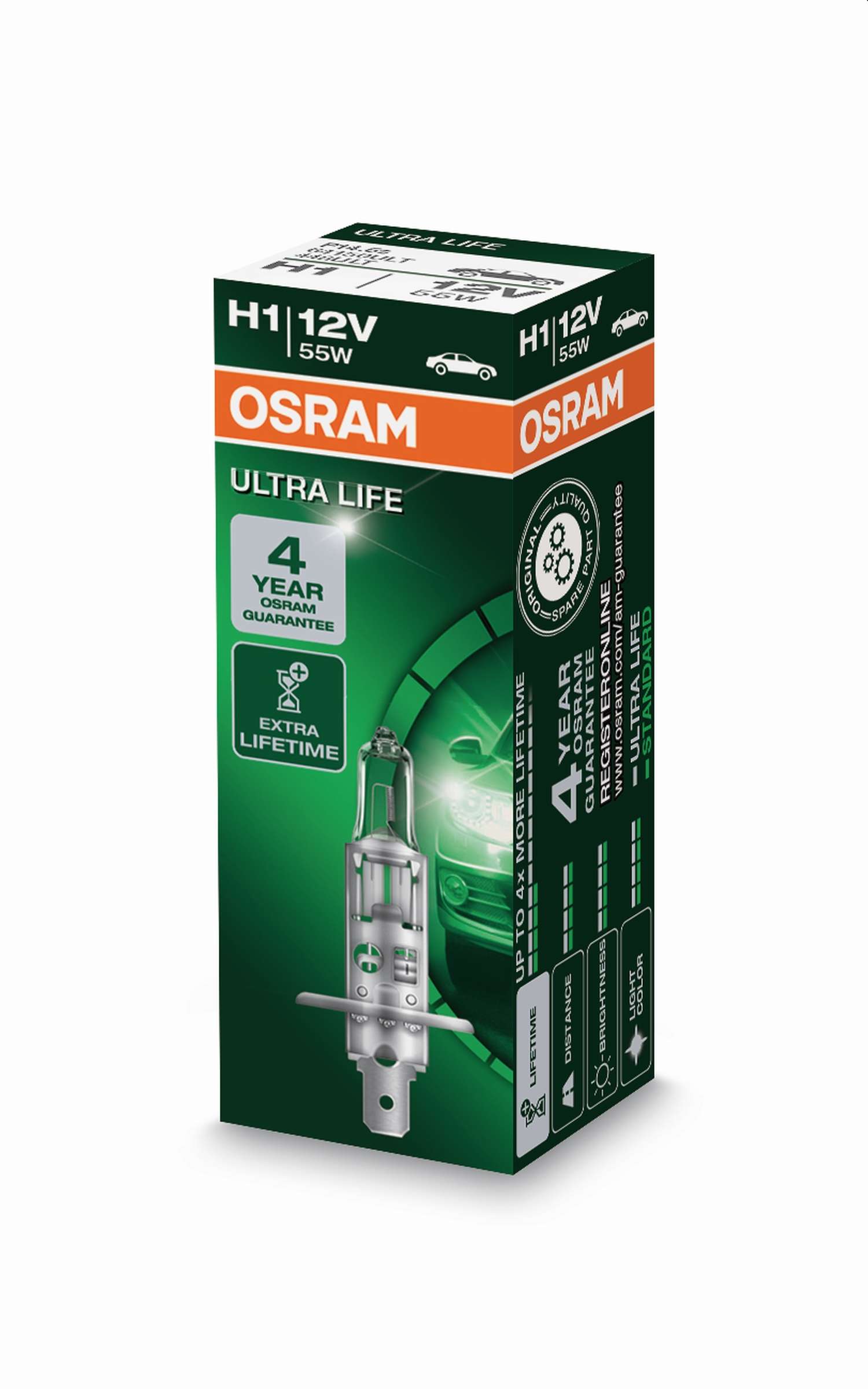 Osram Night Breaker 200 12V - up to 200% more light - up to 20% whiter  light (3550-3900K) - MK LED