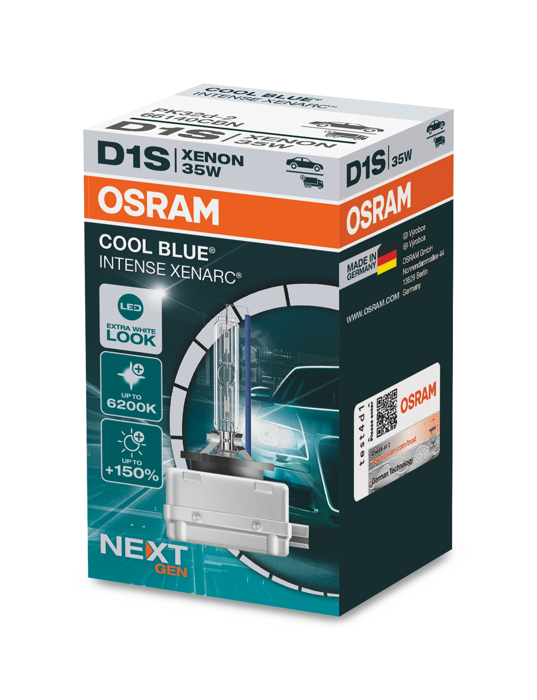 Osram H1 12V 55W Cool Blue INTENSE NextGen. 5000K +100% 2Stk.+W5W