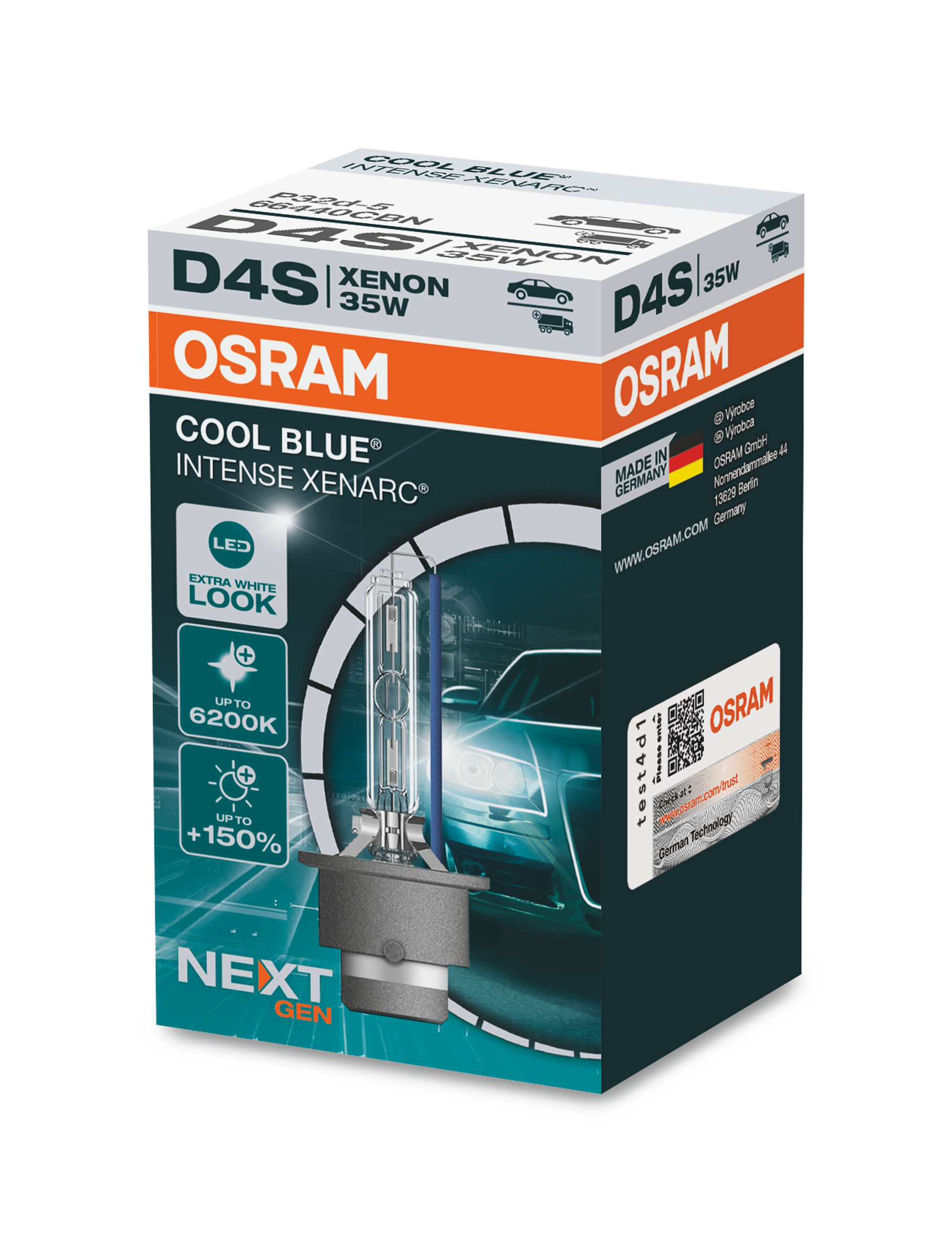 Osram Night Breaker 200 12V - up to 200% more light - up to 20% whiter  light (3550-3900K) - MK LED