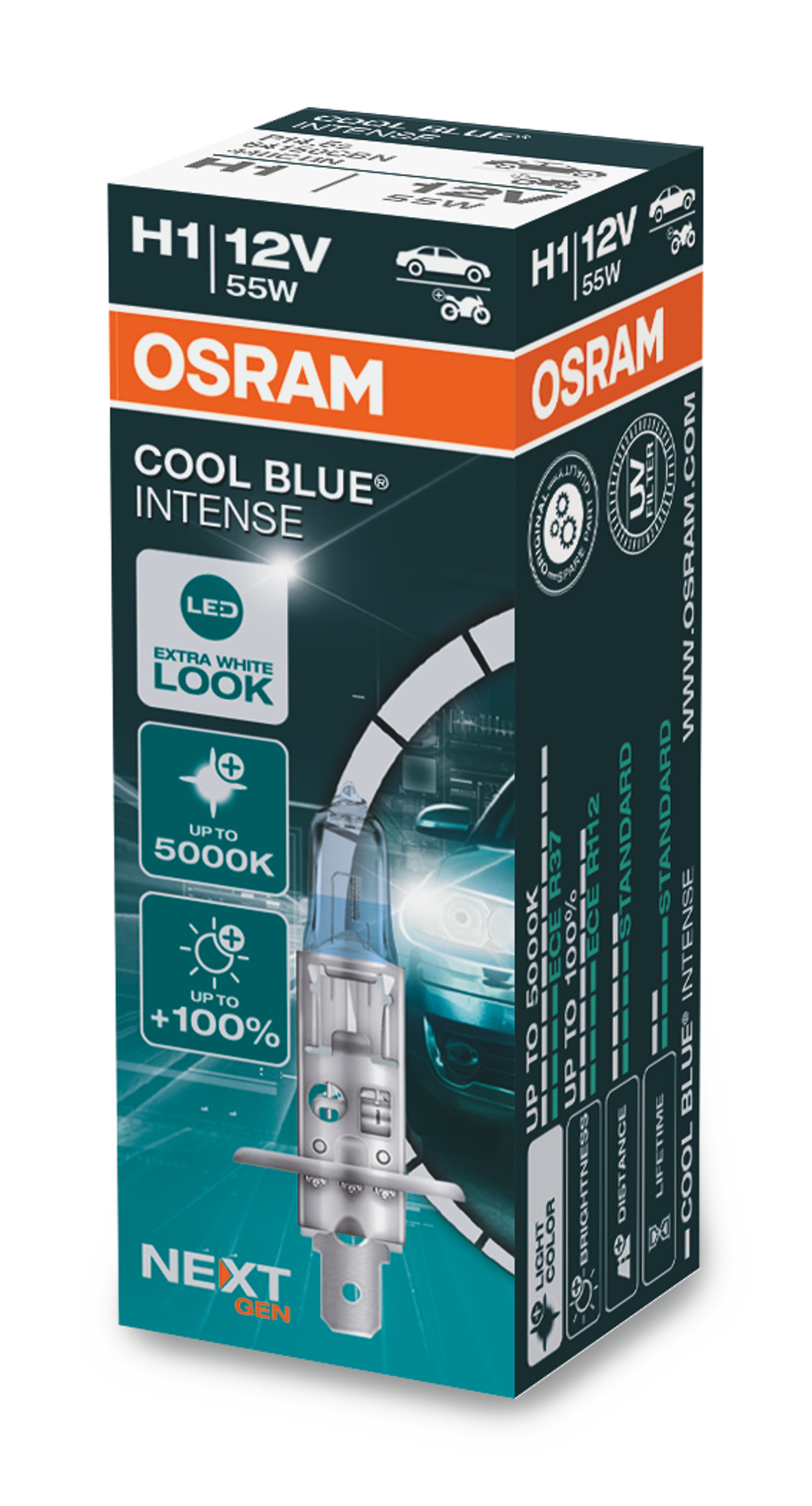 Bombillo H7* OSRAM COOL BLUE INTENSE NEXT GENERATION