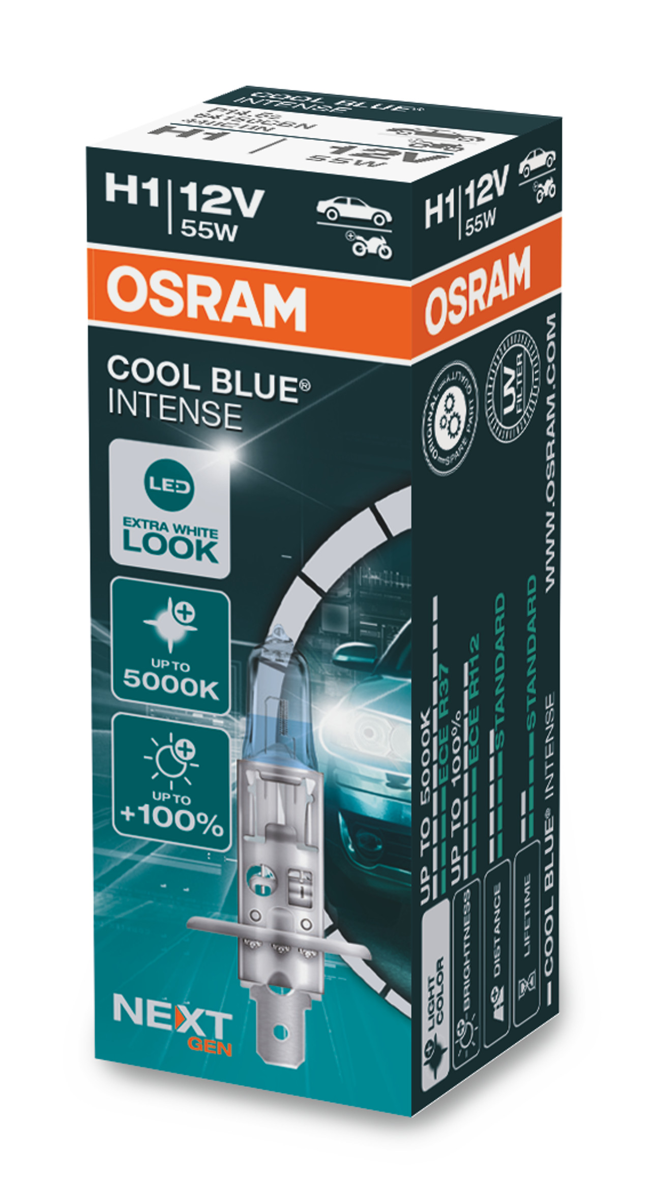 Osram Cool Blue Intense Next Gen. H1 H4 H7 H15 D1S D2S D3S D4S Freie Wahl  1Stk.