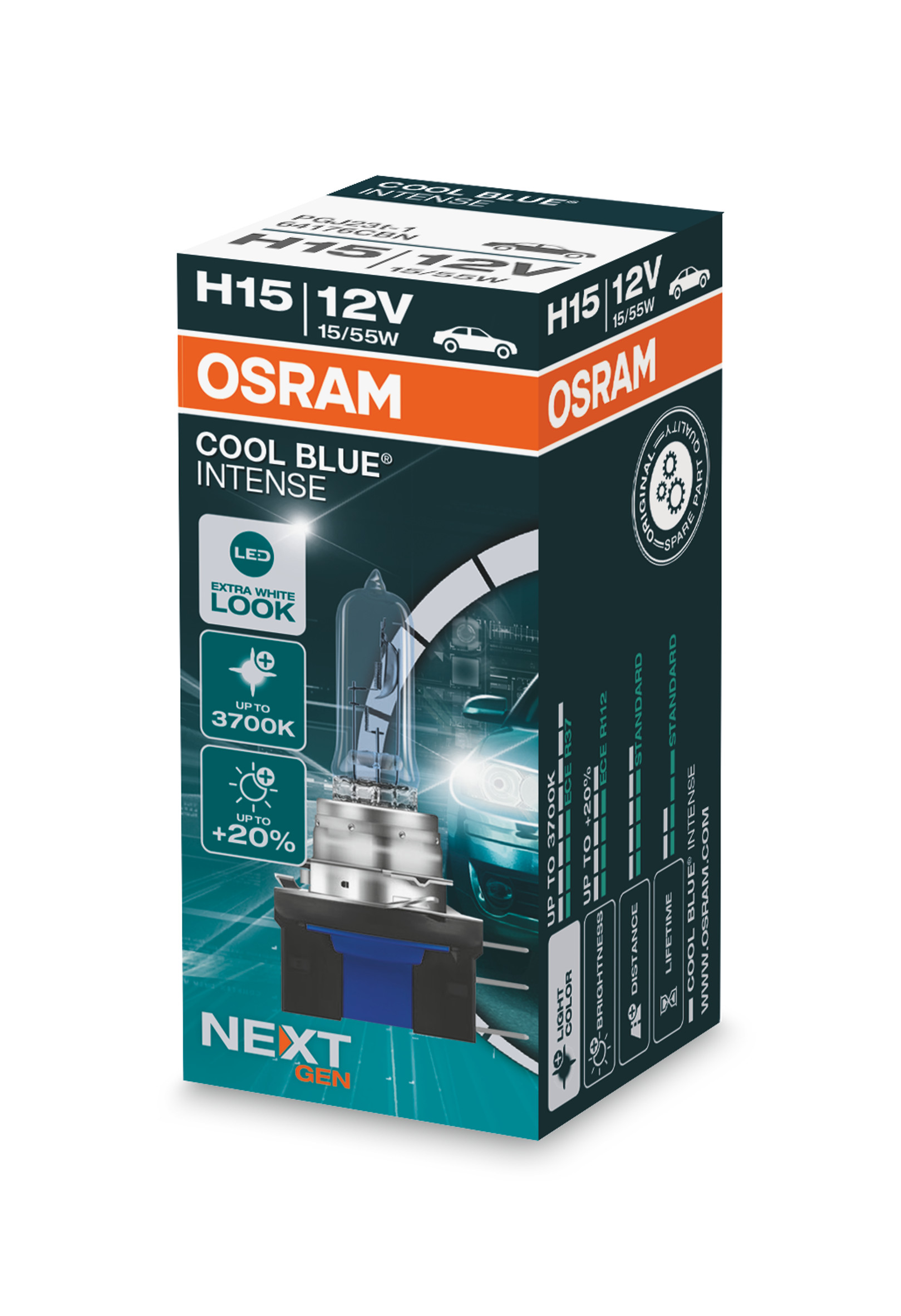 Osram Cool Blue Intense Next Gen. H1 H4 H7 H15 D1S D2S D3S D4S Free Choice  1pcs