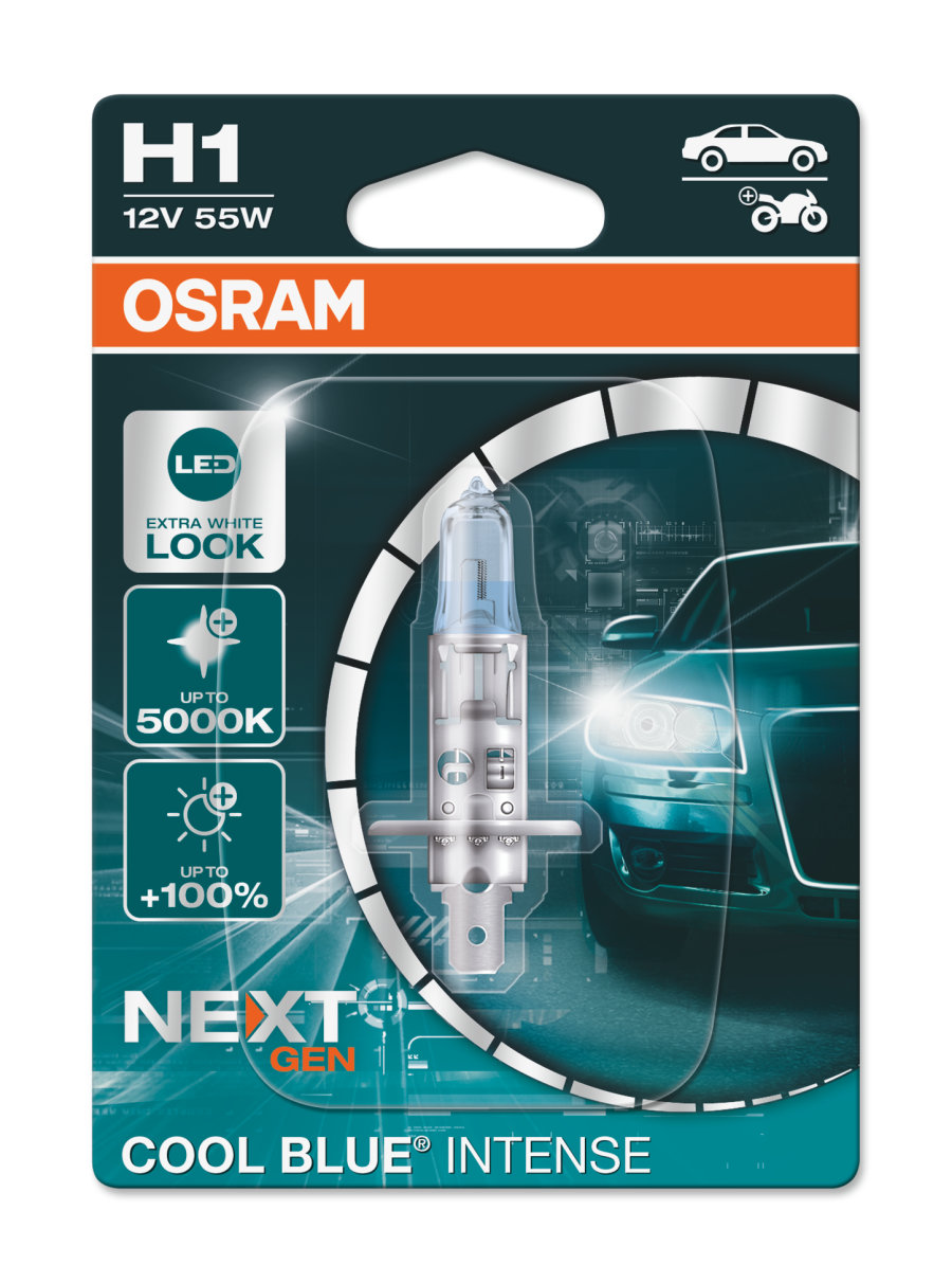 OSRAM 64150CBN-01B Halogen Leuchtmittel COOL BLUE® INTENSE H1 55W