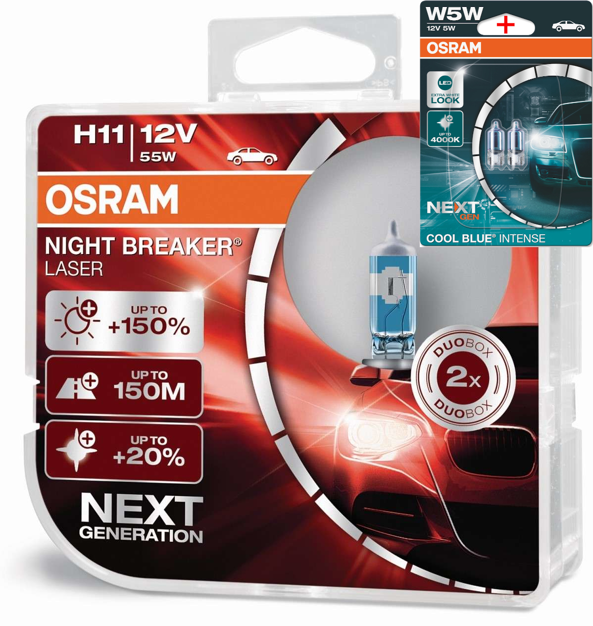 Osram Night Breaker 200 Laser Silver LED H1 H3 H4 H7 H8 H11 HB3 HB4 Freie Wah... - Picture 18 of 21
