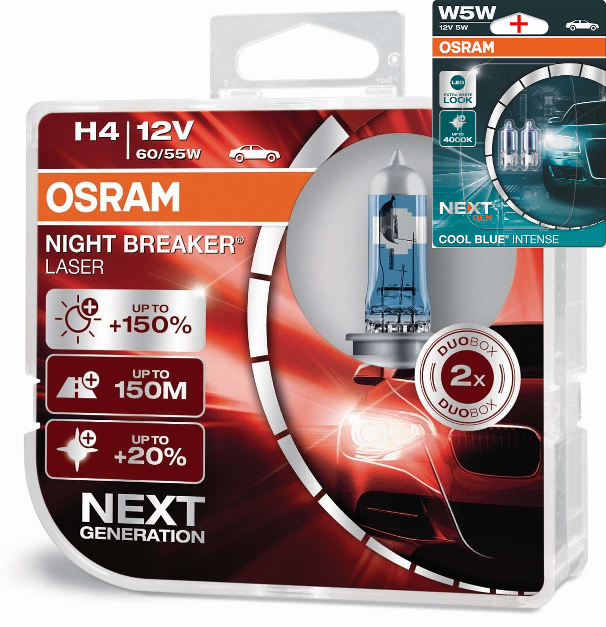 Osram Night Breaker 200 Laser Silver LED H1 H3 H4 H7 H8 H11 HB3 HB4 Freie Wah... - Picture 10 of 21