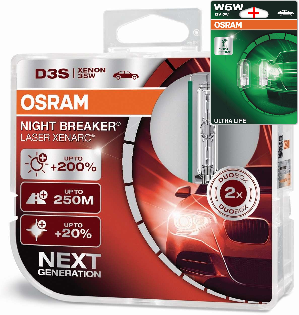 Osram Night Breaker 200 Laser Silver LED H1 H3 H4 H7 H8 H11 HB3 HB4 Free  Wah