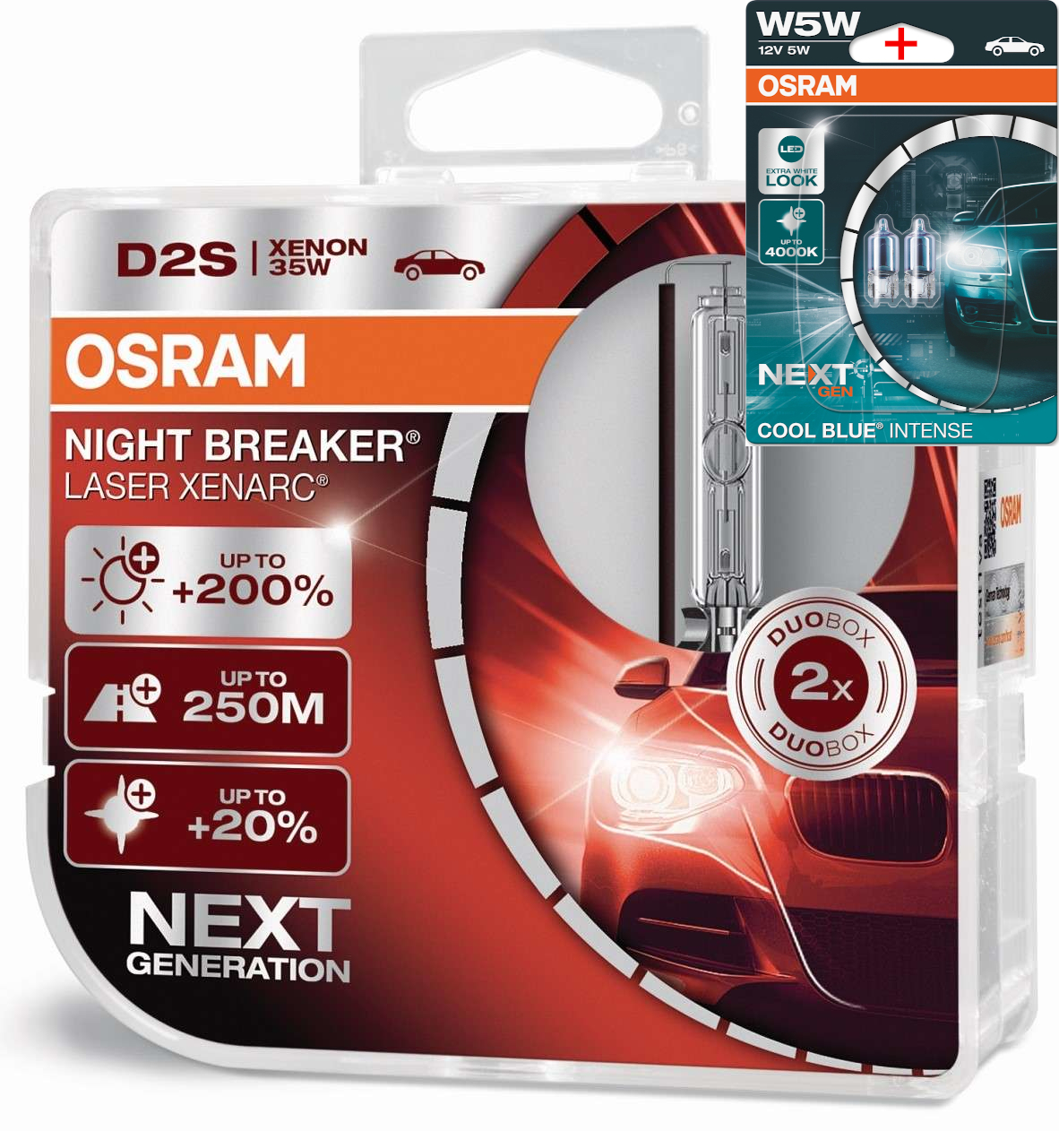 Osram Night Breaker 200 Laser Silver LED H1 H3 H4 H7 H8 H11 HB3 HB4 Free  Wah