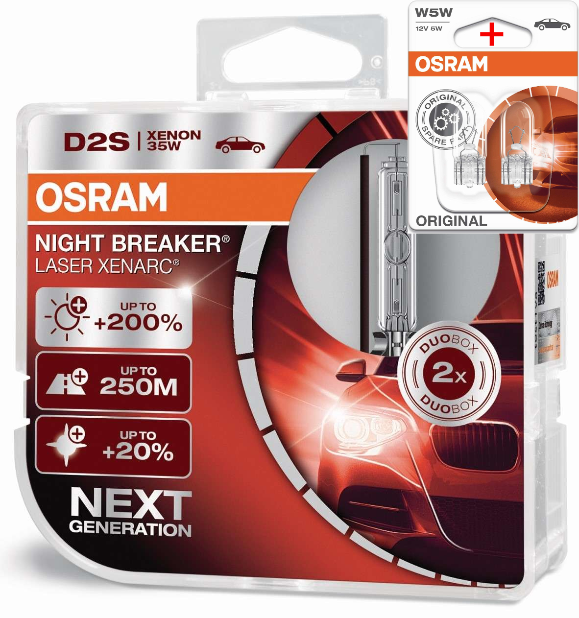 Osram Night Breaker 200 Laser Silver LED H1 H3 H4 H7 H8 H11 HB3 HB4 Freie  Wah