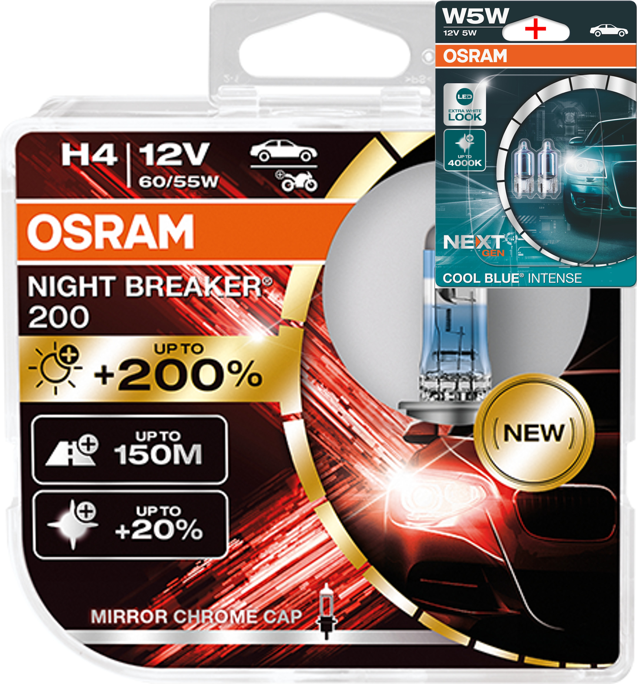 Osram Night Breaker 200 Laser Silver LED H1 H3 H4 H7 H8 H11 HB3 HB4 Freie Wah... - Picture 9 of 21