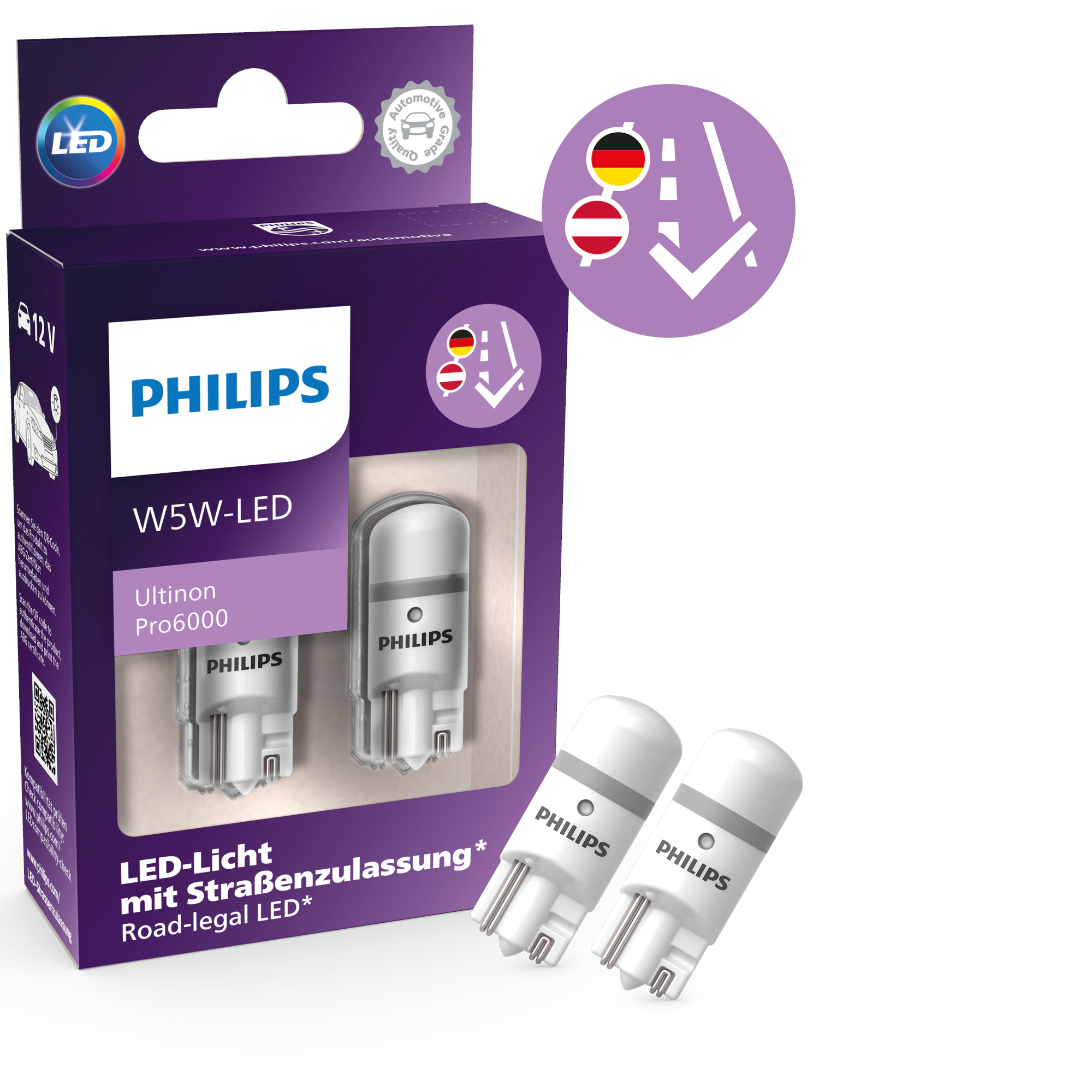 LED W 5W 6000K Osram Night Breaker Philips Ultinon Pro6000 Freie